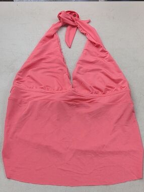 Nicolita Coral Pink Halter Tankini Top